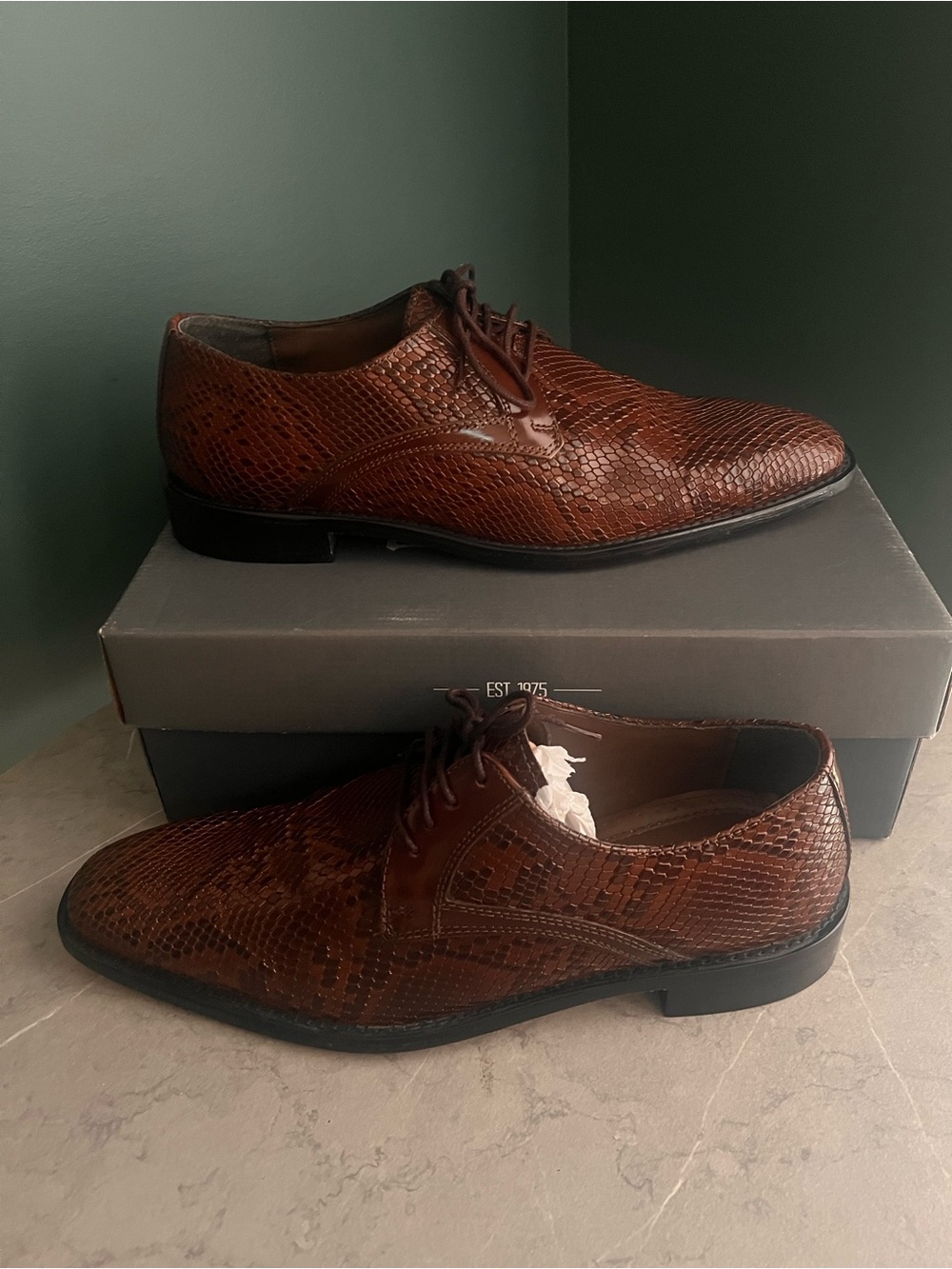 Stacy Adams Rinaldi Dress Plain Toe Lace Up Oxford Shoes